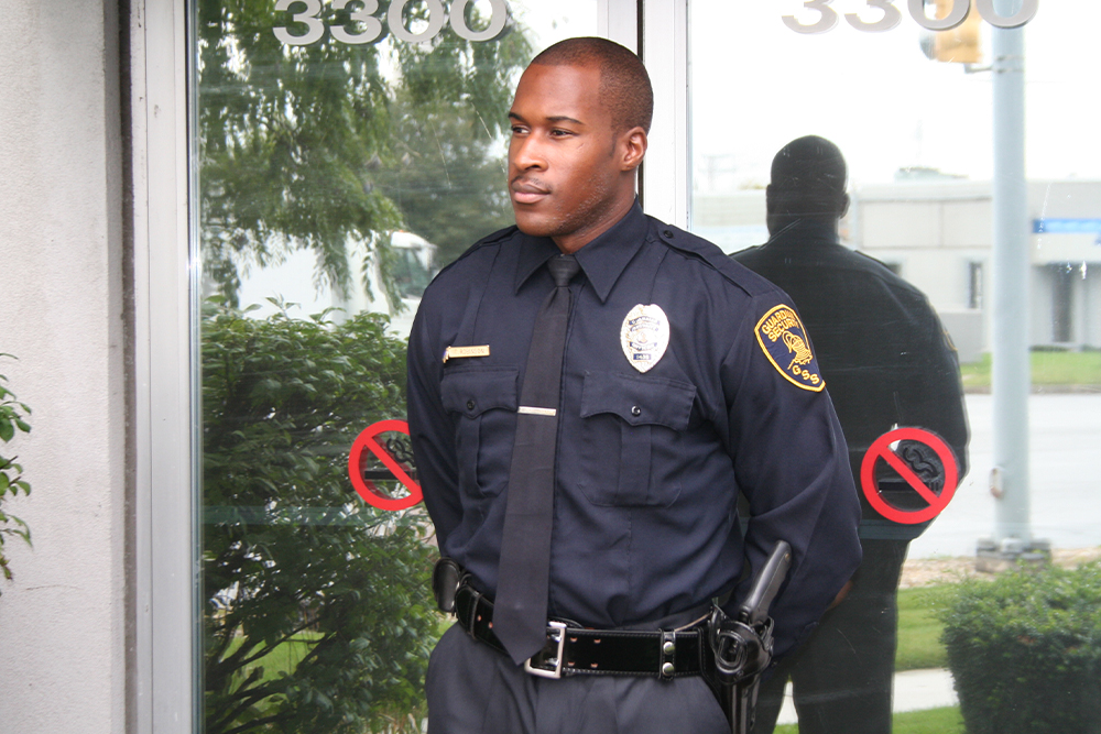 African American Guardian Security Staff Furnished Newly Uniformed